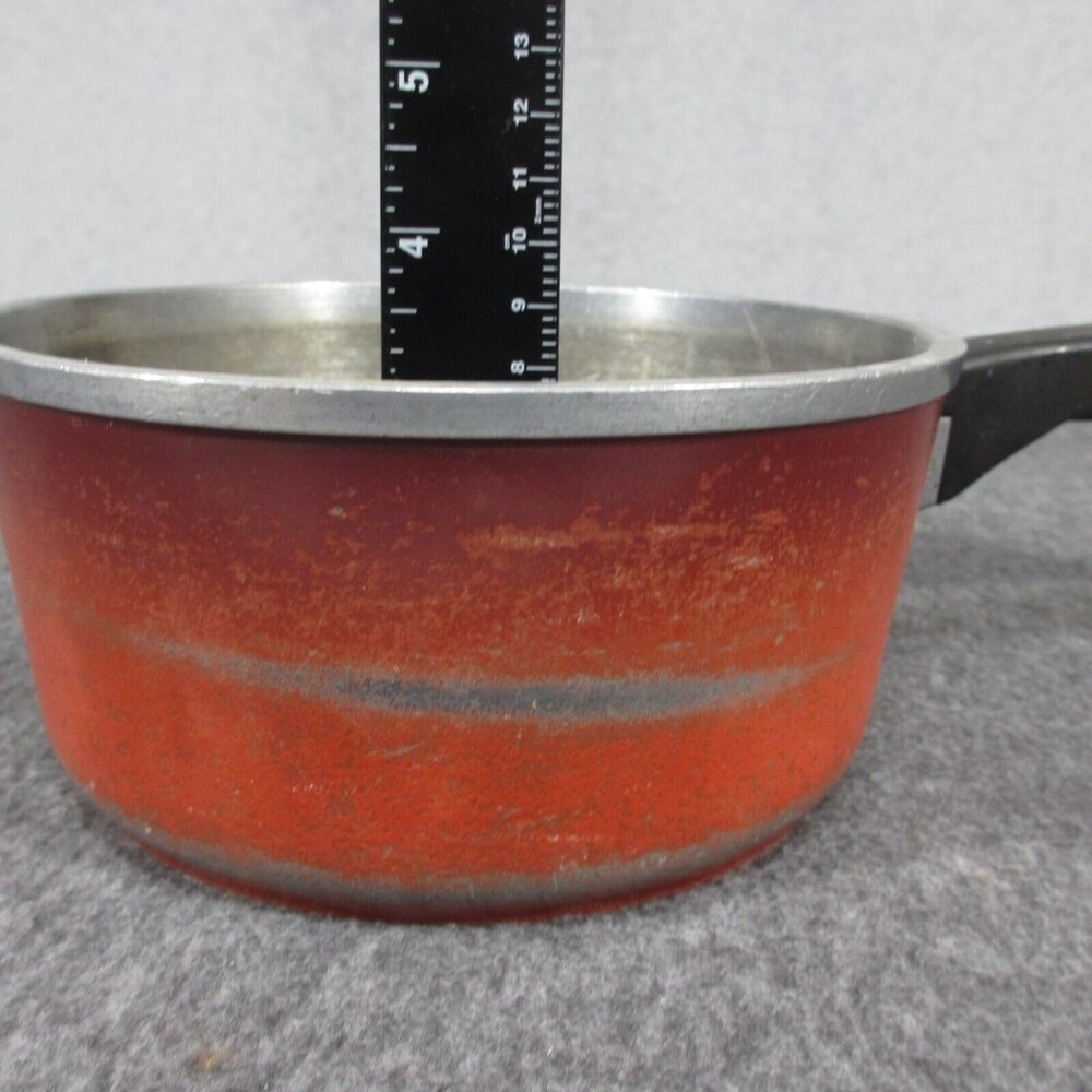 Club Aluminum 2 qt Sauce Pan NO LID Red Vintage Pot - Picture 8 of 8